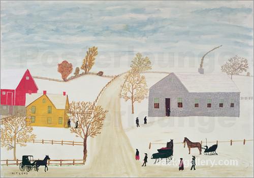 Amish Village by Henri Rousseau paintings reproduction - Click Image to Close